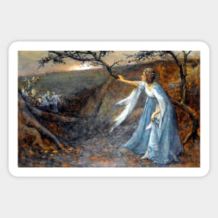 Titania Welcoming Her Fairy Brethren - Henry Meynell Rheam Sticker